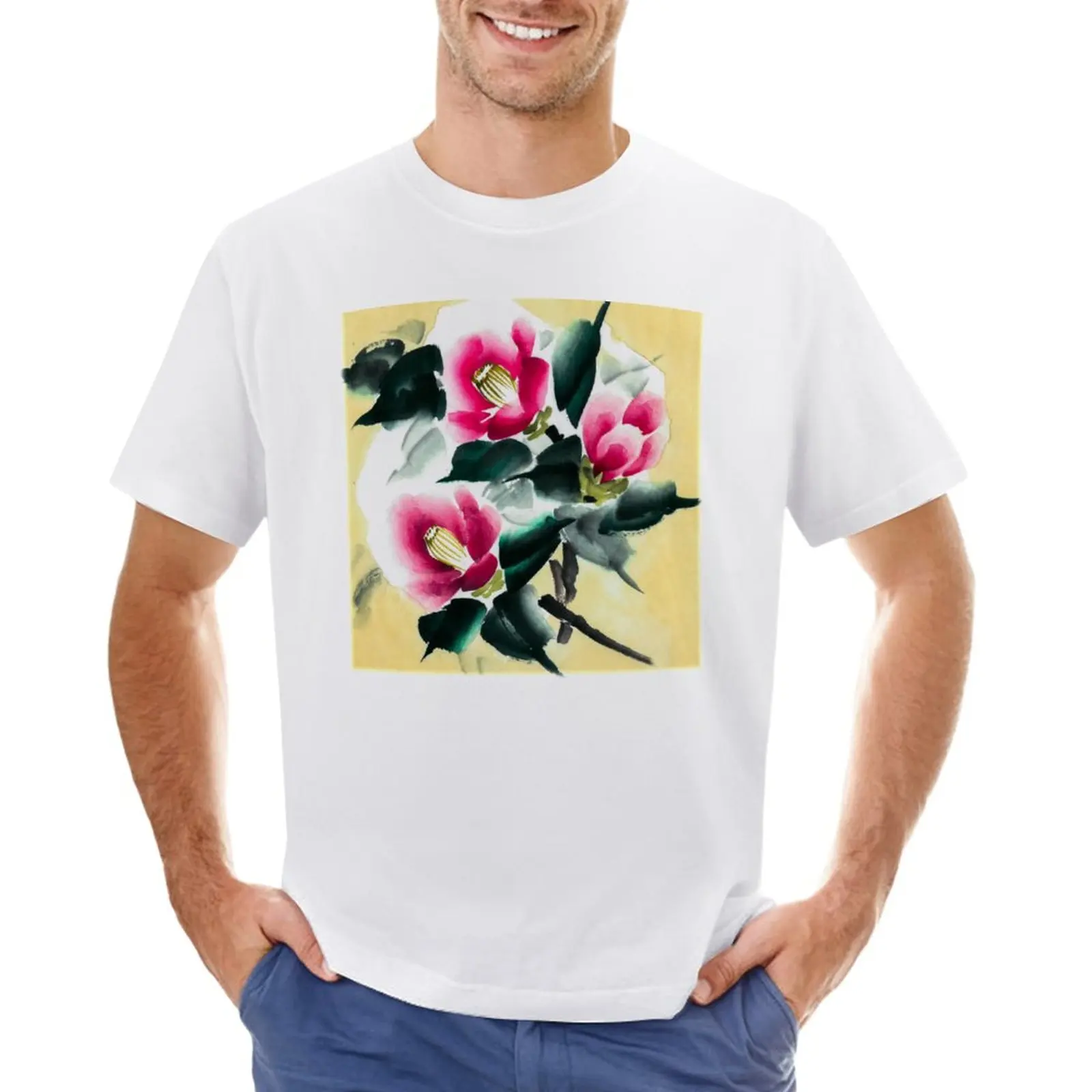 Camellia in snow painted in sumie technique with sumi ink and japanese watercolors on rice paper T-Shirt
Camellia in snow painted in sumie technique with sumi ink and japanese watercolors on rice paper T-Shirt