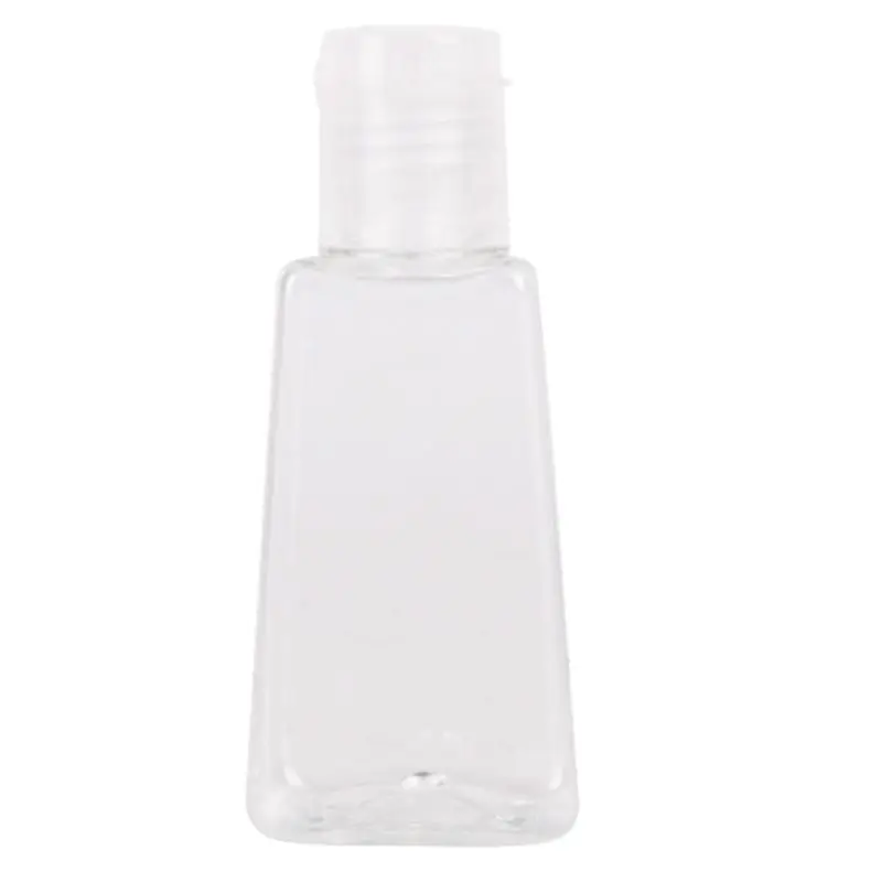 

10/50/100Pcs 30ml Clear Plastic Trapezoidal Empty Squeeze Bottles with Flip Cap Refillable Hand Sanitizer Container