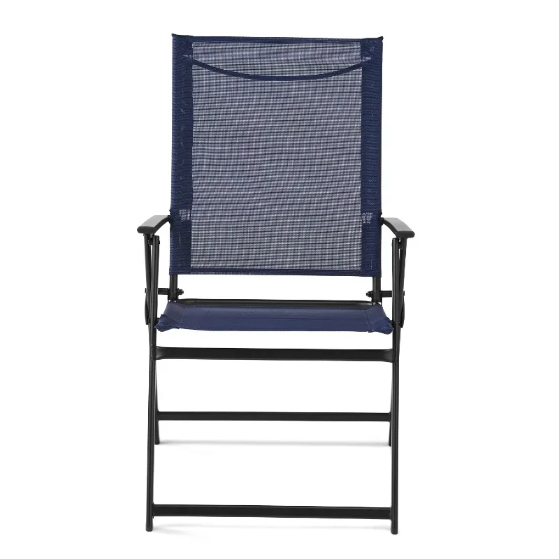 

Mainstays Greyson Square Set of 2 Outdoor Patio Steel Sling Folding Chair, Navy