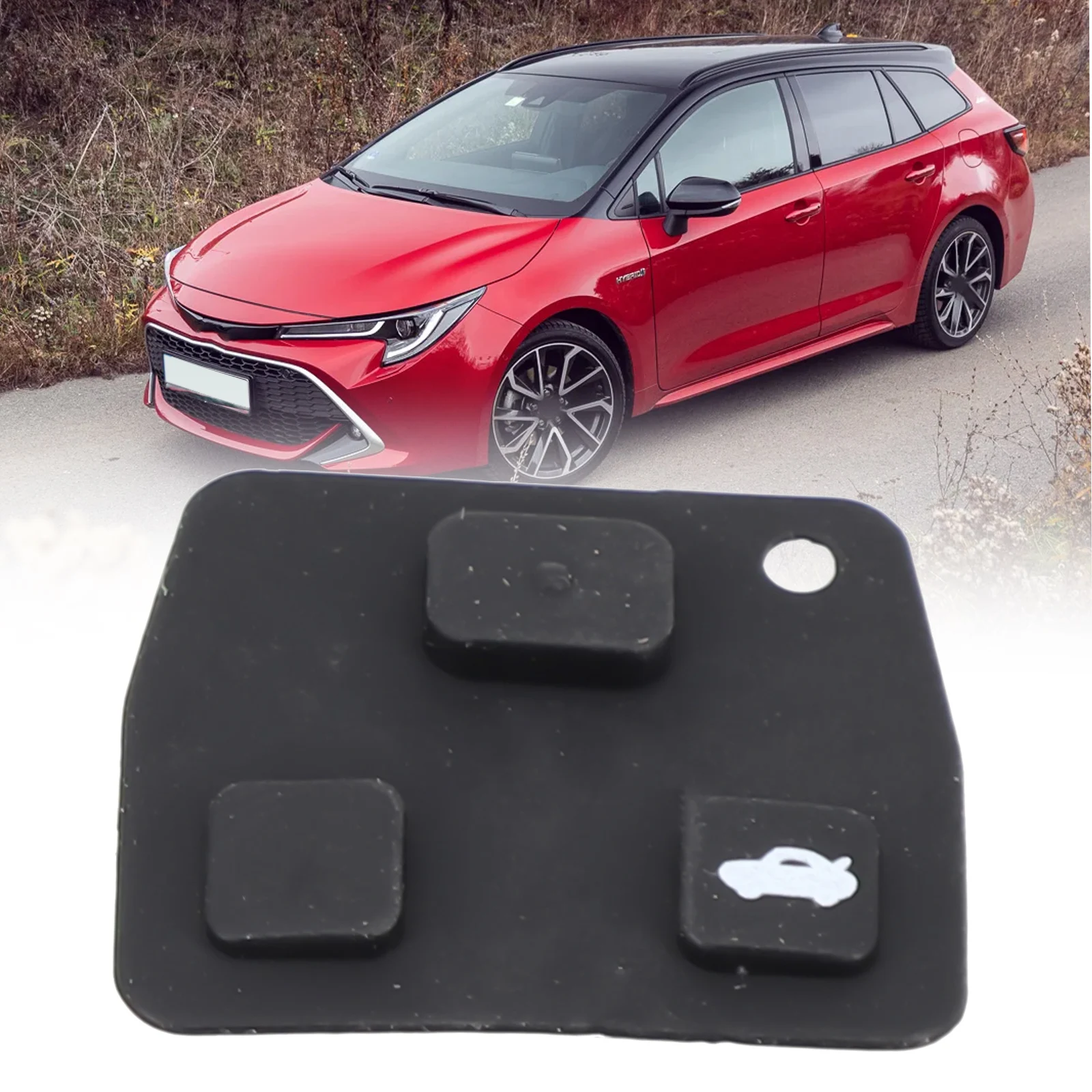 1x Car Rubber Black 3-Buttons Remote Key Fob Repair Switch Rubber Pad Replacements For Toyota Car Remote Key
1x Car Rubber Black 3-Buttons Remote Key Fob Repair Switch Rubber Pad Replacements For Toyota Car Remote Key