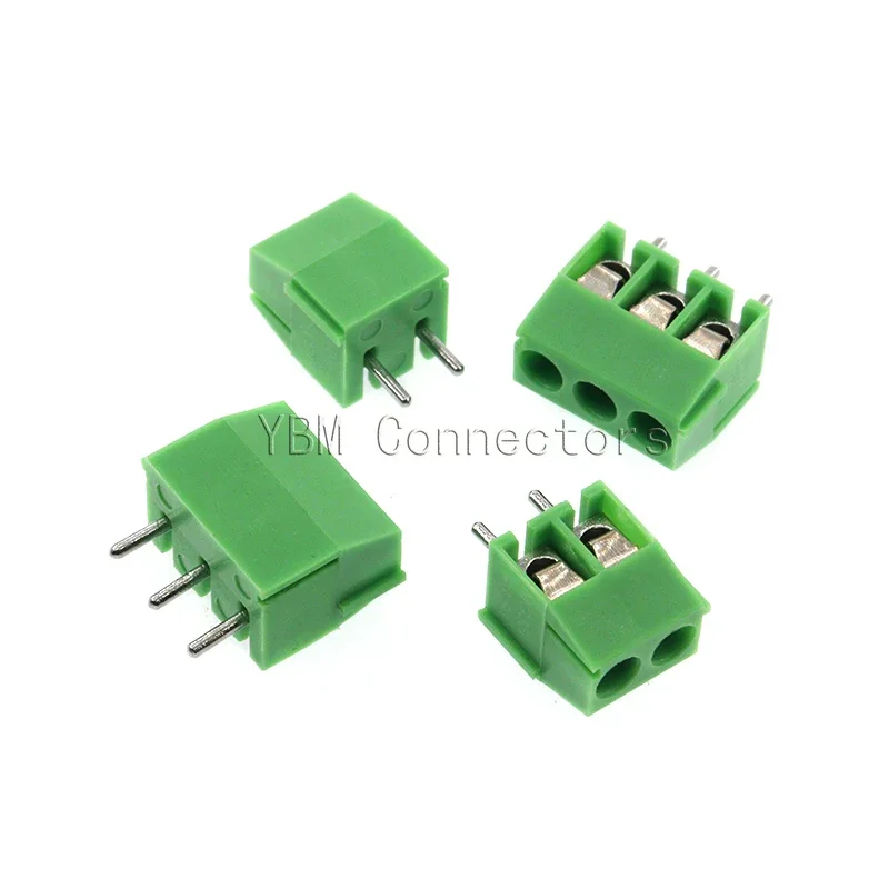 

100PCS KF350-3.5-2P-3P 3.5mm Pitch 2 Pin 3 Pin Spliceable Plug-in PCB Screw Terminal Block Connector KF350 300V 10A For 24-18AWG