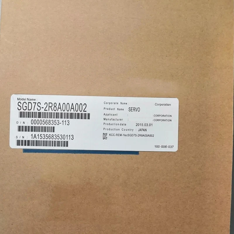 Новый оригинальный сервопривод SGD7S-2R8A00A SGD7S-2R8A00A002 сервопак переменного тока
Новый оригинальный сервопривод SGD7S-2R8A00A SGD7S-2R8A00A002 сервопак переменного тока