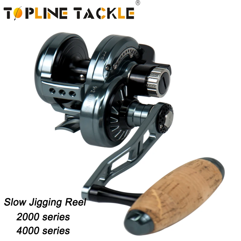 

Saltwater Slow Jigging Reel 6.3:1 Gear Ratio CNC 30kg Max Drag Trolling Reels 9+2 BB Offshore Deep Sea Boat Fishing Wheel