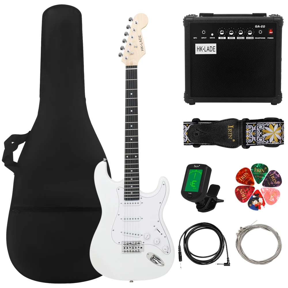 HK·LADE 39 Inch 22 Frets Electric Guitar 6 Strings Maple Body Rosewood Fingerboard With Bag Amp Guitar Parts & Accessories
HK·LADE 39 Inch 22 Frets Electric Guitar 6 Strings Maple Body Rosewood Fingerboard With Bag Amp Guitar Parts & Accessories