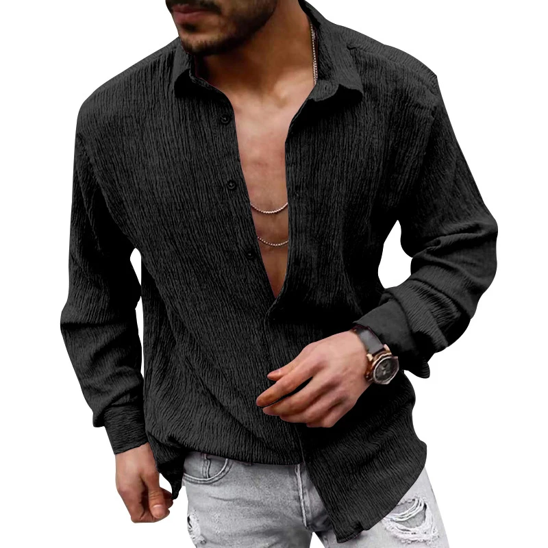 Linen Shirts Casual Loose Men's Long Sleeve Solid Color Single Breasted Cotton Shirt Beach Vacation Men Clothing Vintage Shirts
Linen Shirts Casual Loose Men's Long Sleeve Solid Color Single Breasted Cotton Shirt Beach Vacation Men Clothing Vintage Shirts