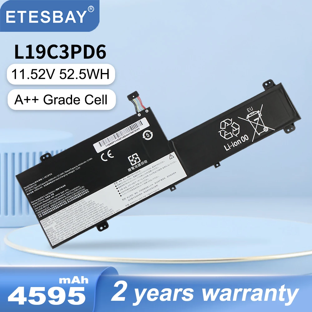 

ETESBAY L19M3PD6 L19C3PD6 11.52V 52.5WH Laptop Battery For Lenovo Ideapad Flex 5-14IIL05 5-14ITL05 5-14ARE05 5-14ALC05 5-15IIL05