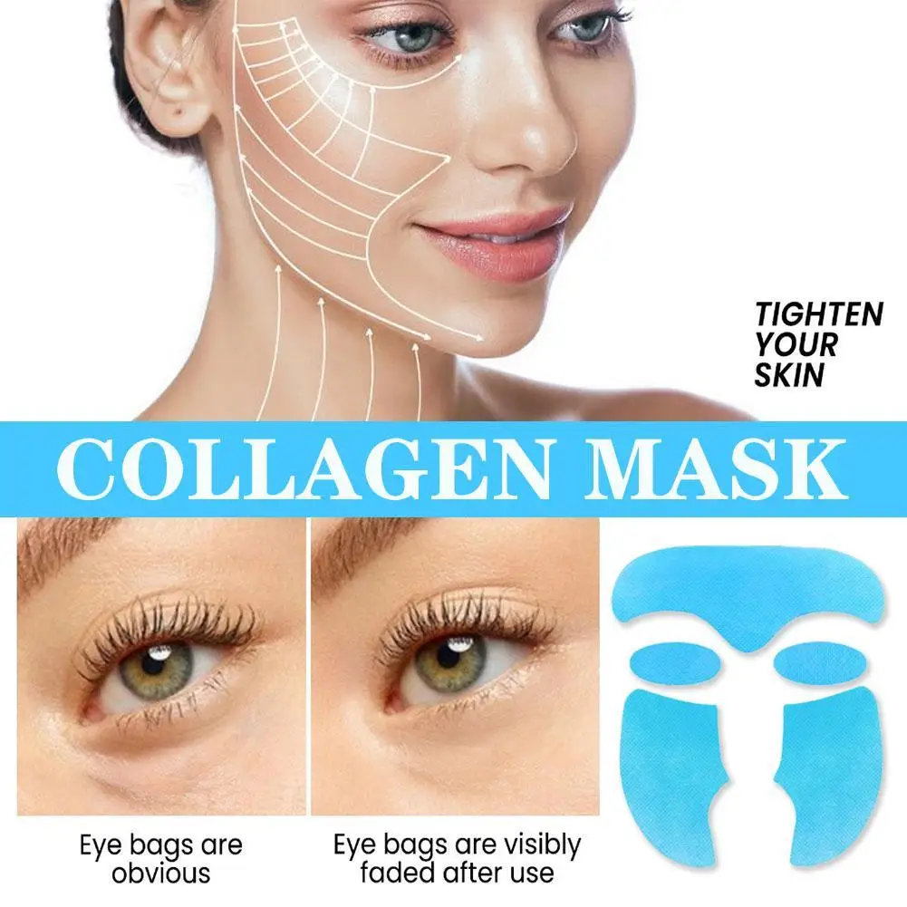 

Collagen Facial Mask 5Pcs/set Conopeptide Collagen Nano Soluble Face Patch Eye Patches for Lifting Face & Enhancing Women