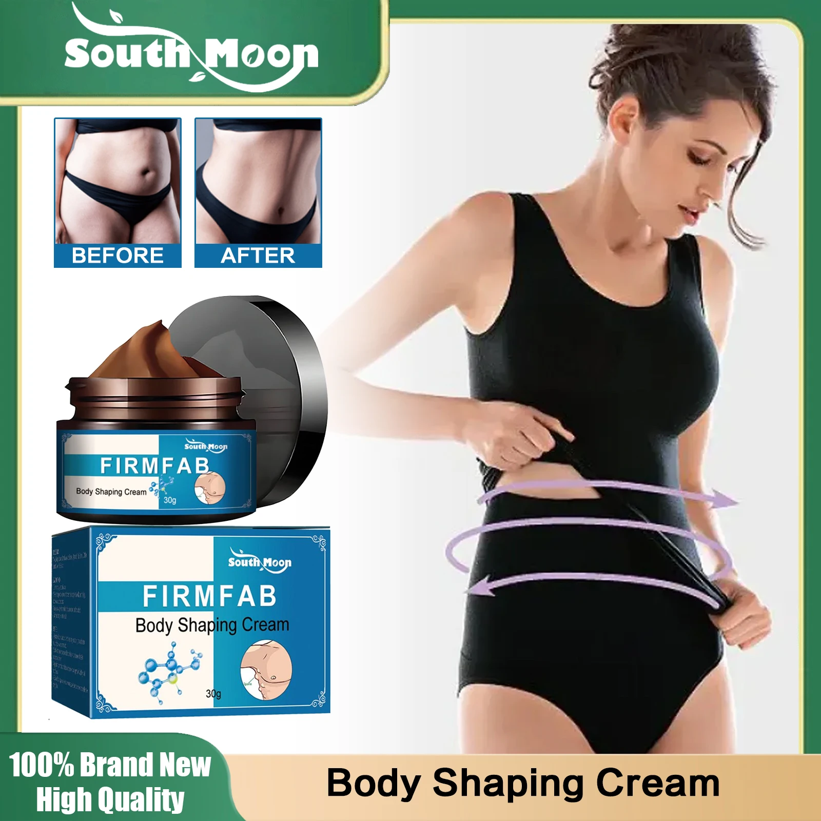 

South Moon Fat Burning Slimming Cream Anti Cellulite Waist Tummy Thighs Arm Firming Shaping Body Sculpting Massage Beauty Health