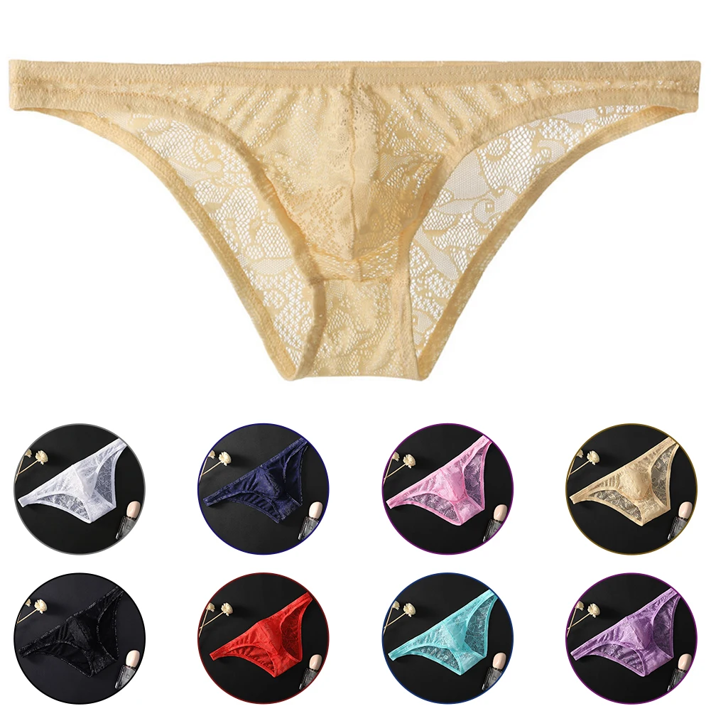 Mens Lace Seamless Convex Pouch Briefs Underwear Transparent Thong See Through Panties Low Rise G-String Elasticity Slips
Mens Lace Seamless Convex Pouch Briefs Underwear Transparent Thong See Through Panties Low Rise G-String Elasticity Slips