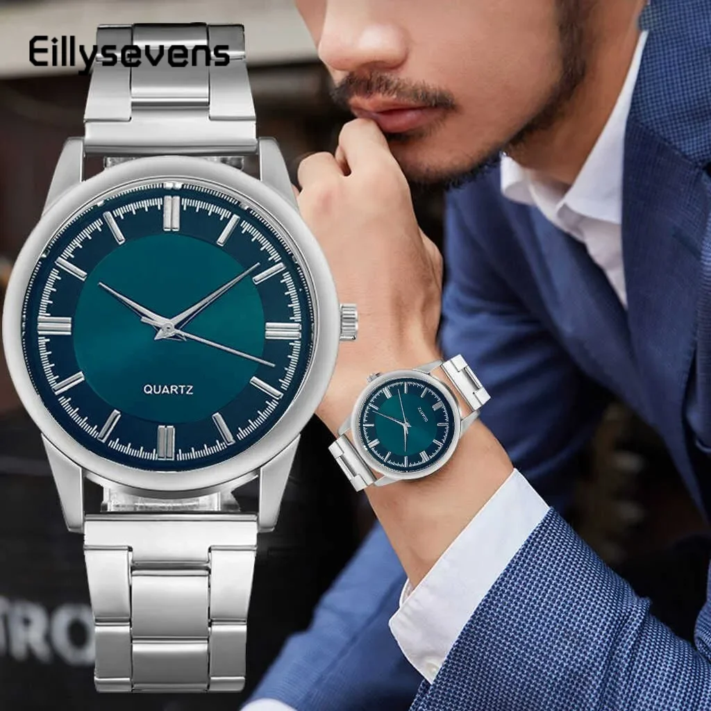 

Reloj Hombre Fashion Mens Watches Luxury Stainless Steel Calendar Quartz Wrist Watch Men Business Bracelets Watch Montre Homme