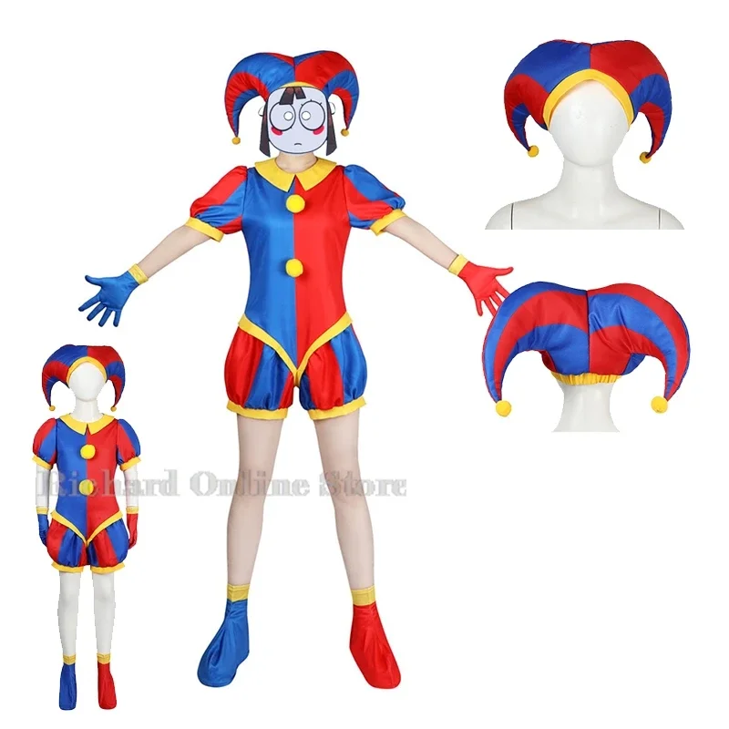 Adult Kids Digital unicorn cosplay costumes pomni cosplay masks set hat jumpsuit cartoon kids Christmas party cute clown cosplay
Adult Kids Digital unicorn cosplay costumes pomni cosplay masks set hat jumpsuit cartoon kids Christmas party cute clown cosplay