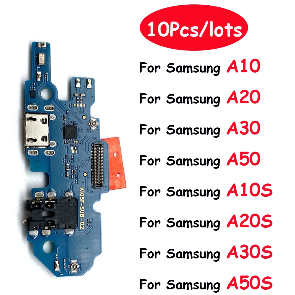 

10Pcs,Tested For Samsung A10s A30 A20 A50S A20S M12 A30S A10S M15 USB Charger Port Jack Dock Connector Charging Board Flex Cable