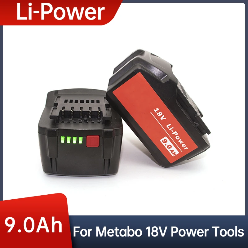 18V 9.0Ah Battery for Metabo Cordless Power Tool Drill Drivers Wrench Hammers for Metabo 18V Battery 9000mah 625592000 625591000
18V 9.0Ah Battery for Metabo Cordless Power Tool Drill Drivers Wrench Hammers for Metabo 18V Battery 9000mah 625592000 625591000