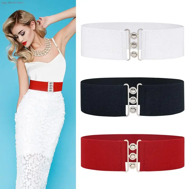 1pc 5cm Wide Elastic Belt Stretchy Belt Wide Waist Vintage Stretch Cinch with Buckle Belts Waistband for Women
1pc 5cm Wide Elastic Belt Stretchy Belt Wide Waist Vintage Stretch Cinch with Buckle Belts Waistband for Women