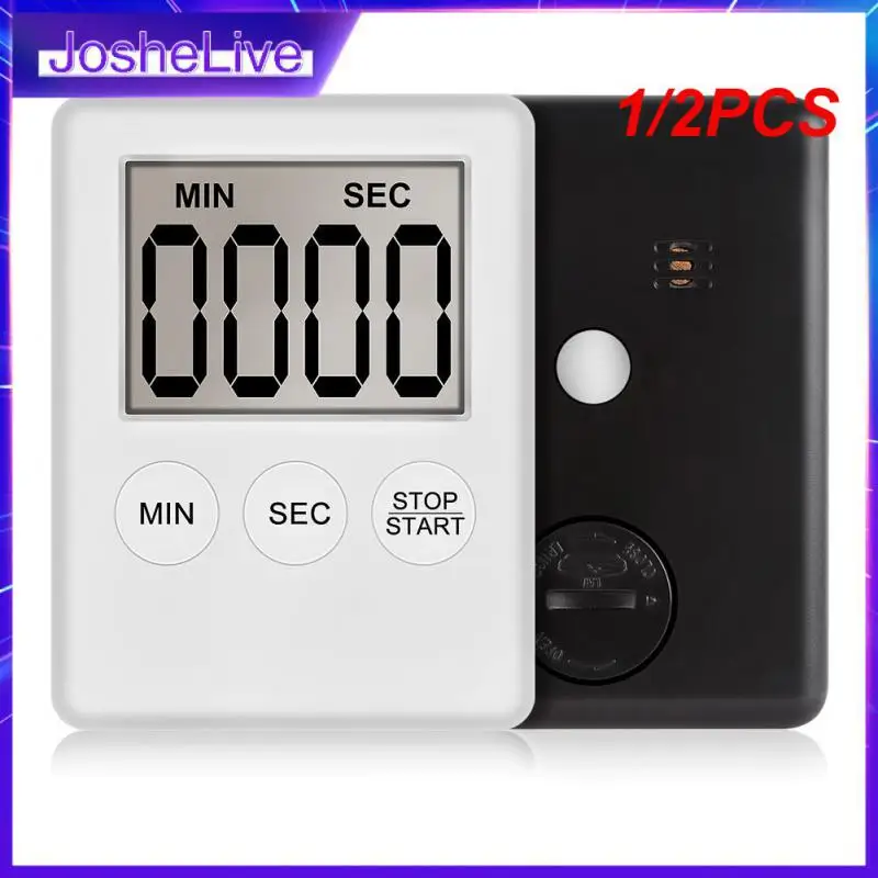 

1/2PCS Kitchen Timer LCD Digital Screen Chronometer Timer Square Cooking Count Up Countdown Alarm Stopwatch Temporizador Clock