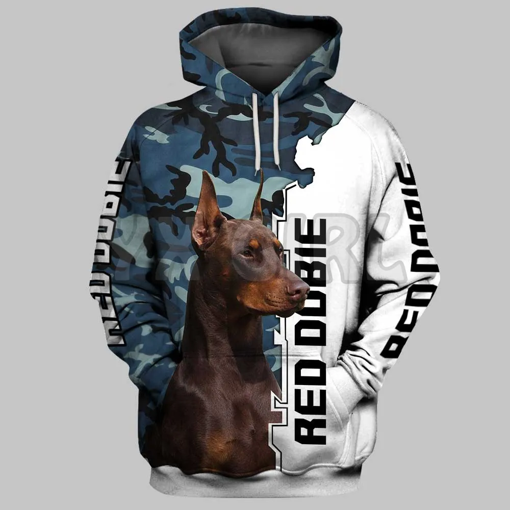 Camouflage Dobermann 3D Printed Hoodies Unisex Pullovers Funny Dog Hoodie Casual Street Tracksuit
Camouflage Dobermann 3D Printed Hoodies Unisex Pullovers Funny Dog Hoodie Casual Street Tracksuit