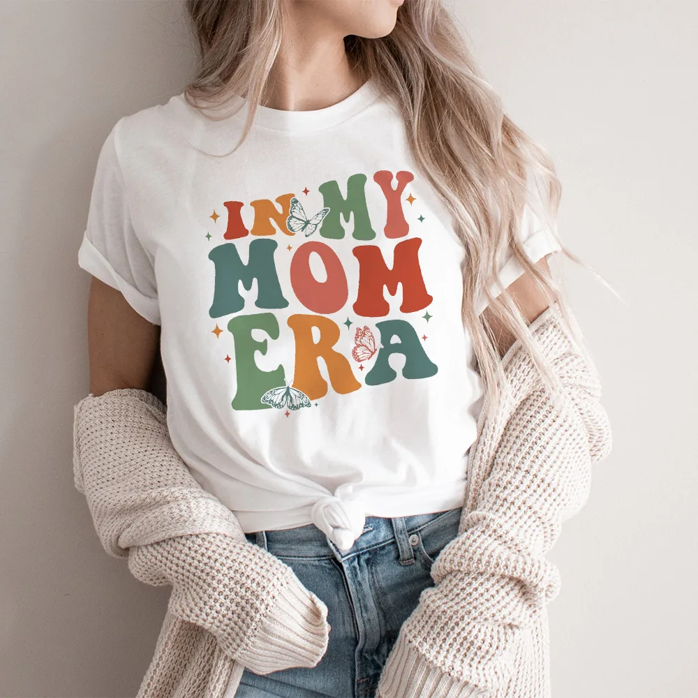 

In My Mom Era Shirt Retro Gift for Mom New Mama Shirts Retro Comfort Colors Tee Mothers Day Gift Vintage Mummy T-Shirt