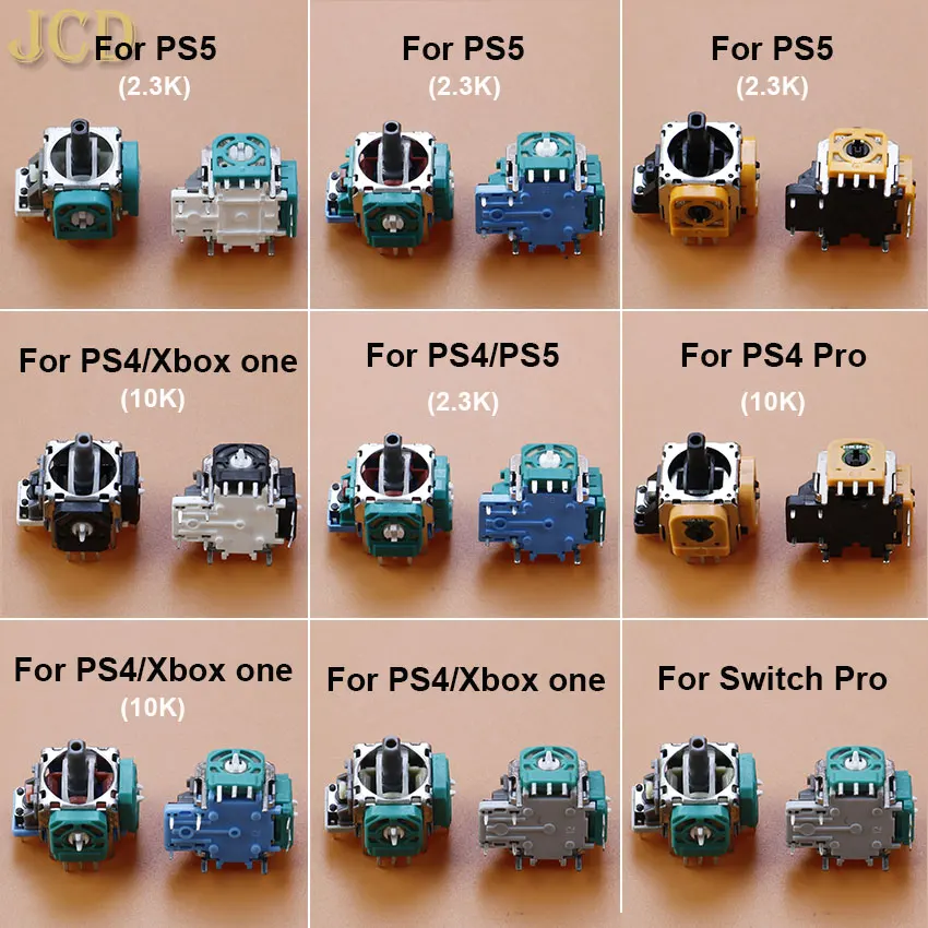 

JCD 1pcs For Xbox One Switch Pro Controller 3Pin 3D Analog Stick Joystick Rocker Sensor Module Replacement For PS3 PS4 PS5