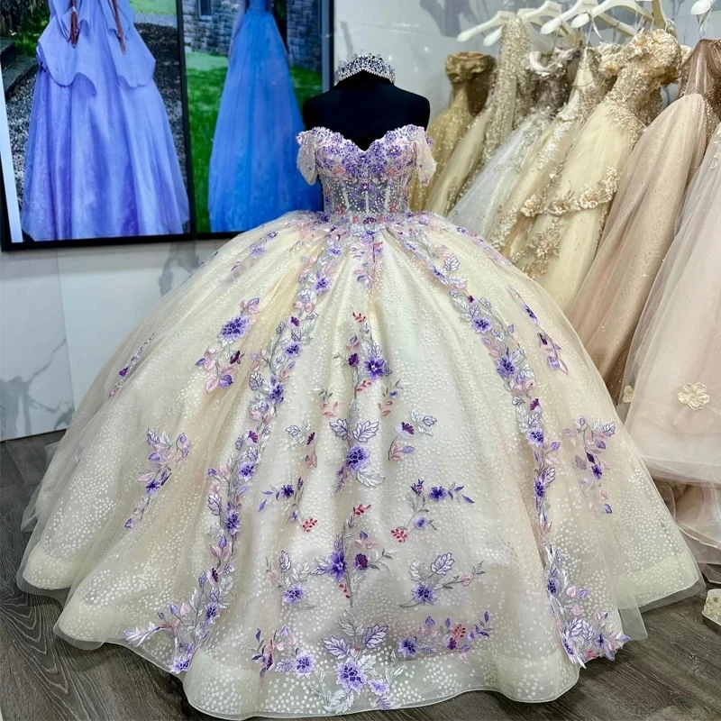 Beige Quinceanera Dress Off Shoulder Appliques Lace Beads Tull Party Princess Sweet 16 Ball Gown Vestidos De 15 Años
Beige Quinceanera Dress Off Shoulder Appliques Lace Beads Tull Party Princess Sweet 16 Ball Gown Vestidos De 15 Años