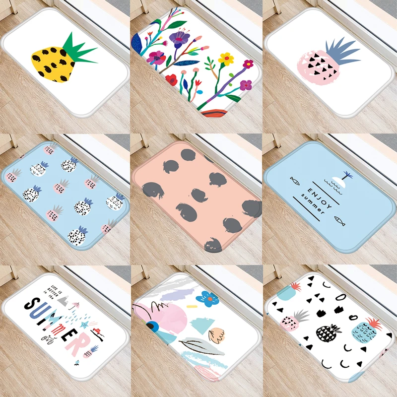 Flower Bathroom Non-slip Carpet Pineapple Kitchen Mat Bedroom Porch Door Mat Home Floor Decor Living Room Carpet
Flower Bathroom Non-slip Carpet Pineapple Kitchen Mat Bedroom Porch Door Mat Home Floor Decor Living Room Carpet
