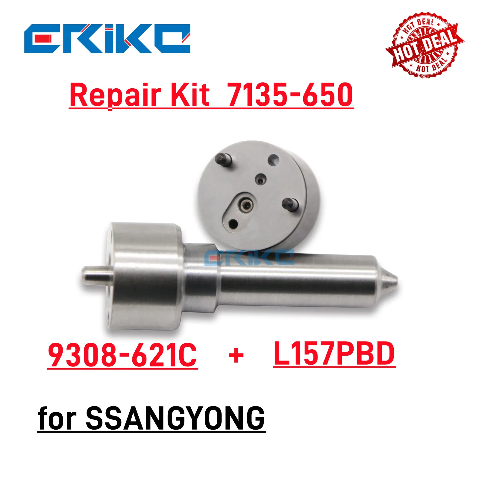 Valve 9308-621C Nozzle L157PBD L157PRD Repair Kits 7135-650 Injector 28440421 Valve 28239294 for Delphi EJBR04701D EJBR03401D
Valve 9308-621C Nozzle L157PBD L157PRD Repair Kits 7135-650 Injector 28440421 Valve 28239294 for Delphi EJBR04701D EJBR03401D