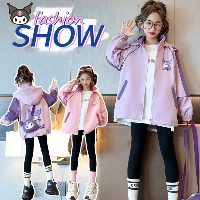 Sanrios Kuromi kawaii аниме мультфильм куртка для девочек пальто весна осень с капюшоном хлопковая молния верхняя одежда детская одежда 
Sanrios Kuromi kawaii аниме мультфильм куртка для девочек пальто весна осень с капюшоном хлопковая молния верхняя одежда детская одежда