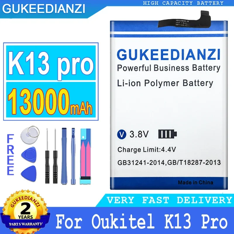

Аккумуляторы Smartphon, запасная батарея большой емкости 13000 мАч для Oukitel K13 Pro