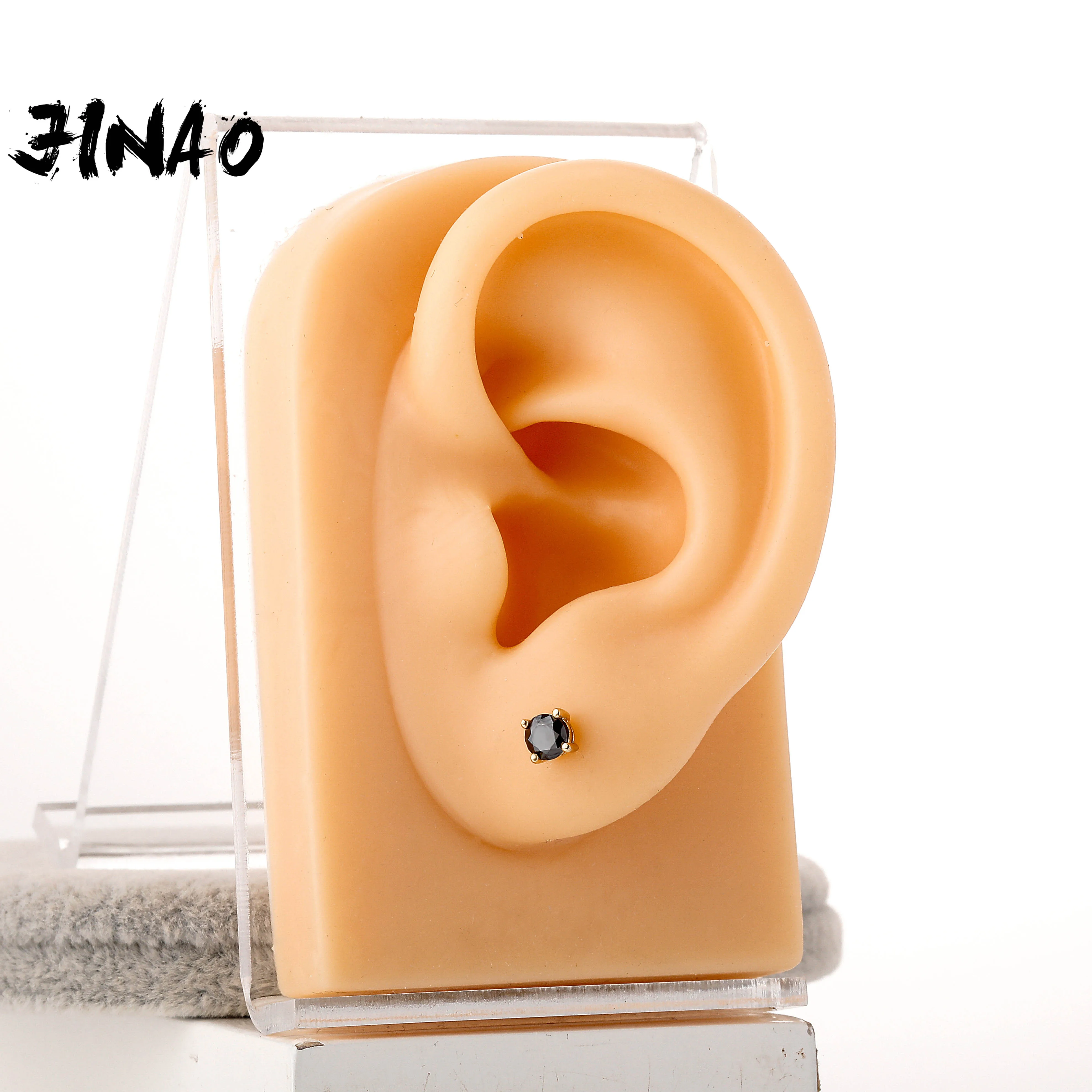 JINAO European and American style 925 Silver High Quality Black Moissanite Earring 3mm 4mm 5mm Men and Women Jewelry
JINAO European and American style 925 Silver High Quality Black Moissanite Earring 3mm 4mm 5mm Men and Women Jewelry