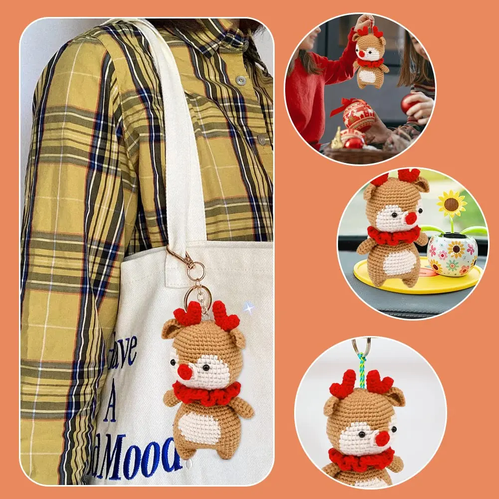 Deer Crochet Kit Starter DIY Pack 3 Sc5e765d18a4640d68c25575fbe03a882R