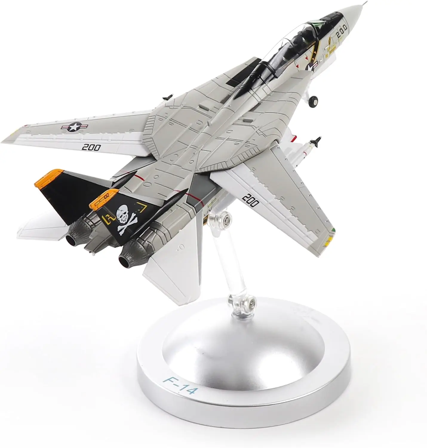 

F-14A Tomcat 1/100 Metal Airplane Model Kits with Stand VF-84 Jolly Rogers DieCast Alloy Fighter Model Jet Replica Pre-Build Mil