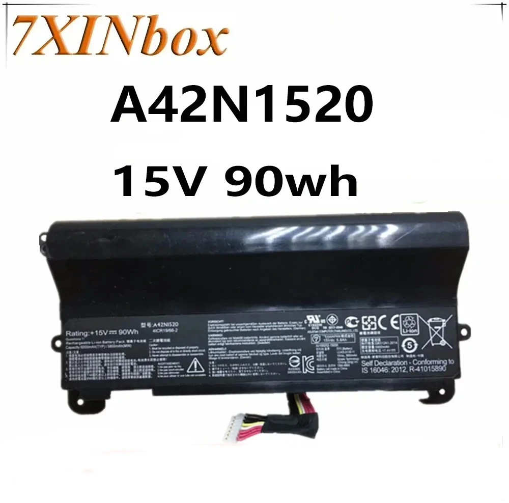 7XINbox A42N1520 15V 90wh Аккумулятор для ноутбука Asus ROG GFX72 GFX72VY G752VY series GFX72VL6700 GFX72VT6700 GFX72VY6700
7XINbox A42N1520 15V 90wh Аккумулятор для ноутбука Asus ROG GFX72 GFX72VY G752VY series GFX72VL6700 GFX72VT6700 GFX72VY6700