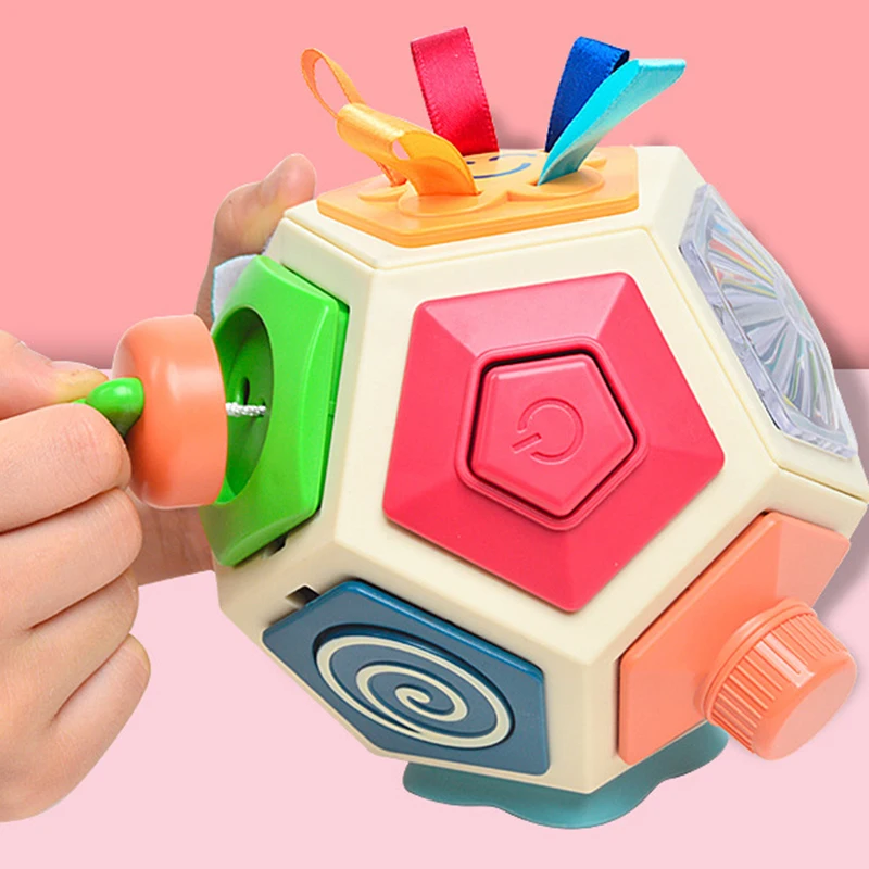 Five Sense Busy Ball Baby Hand Grip Ball Can Be Disassembled Hexahedron Multi-functional Early Education Cognitive Soothing Toy
Five Sense Busy Ball Baby Hand Grip Ball Can Be Disassembled Hexahedron Multi-functional Early Education Cognitive Soothing Toy