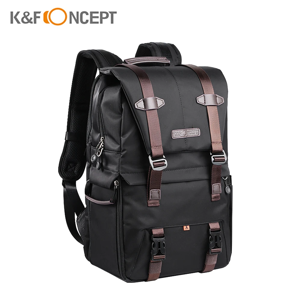 

K&F CONCEPT Camera Backpack Photography Storager Bag Side Open Available for 15.6in Laptop with Rainproof Cover Tripod