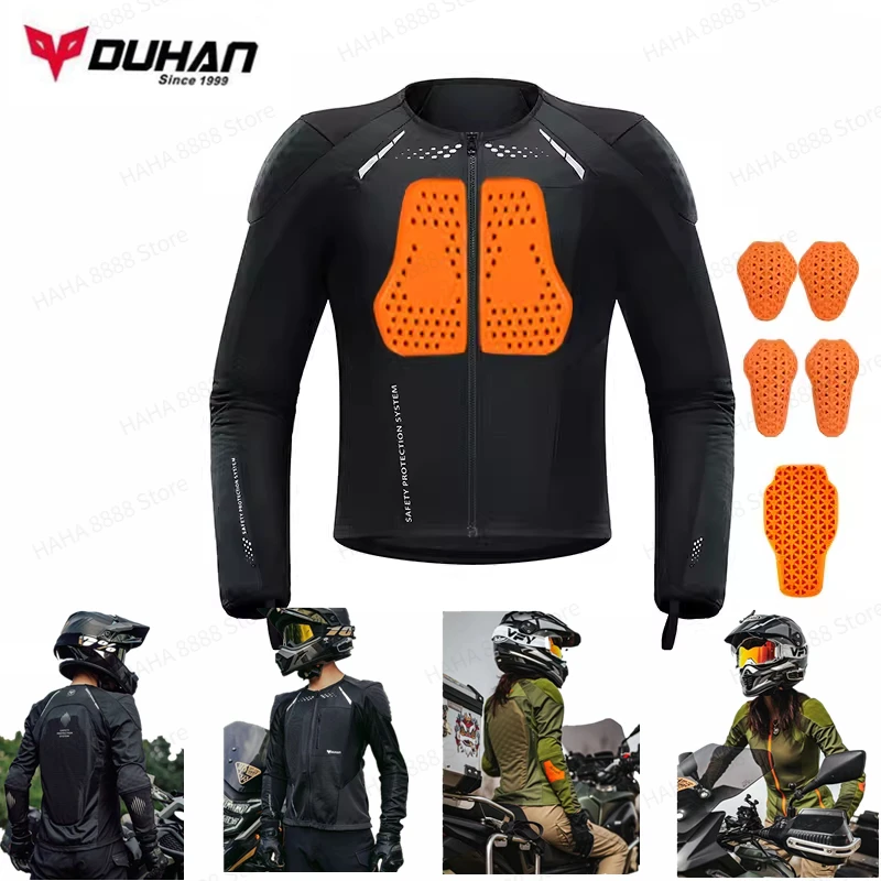 

DUHAN CE Certified Protective Motorcycle Soft Armor Summer Breathable Moto Protective Clothing Gear 3D Mesh Motorcycle Jacket