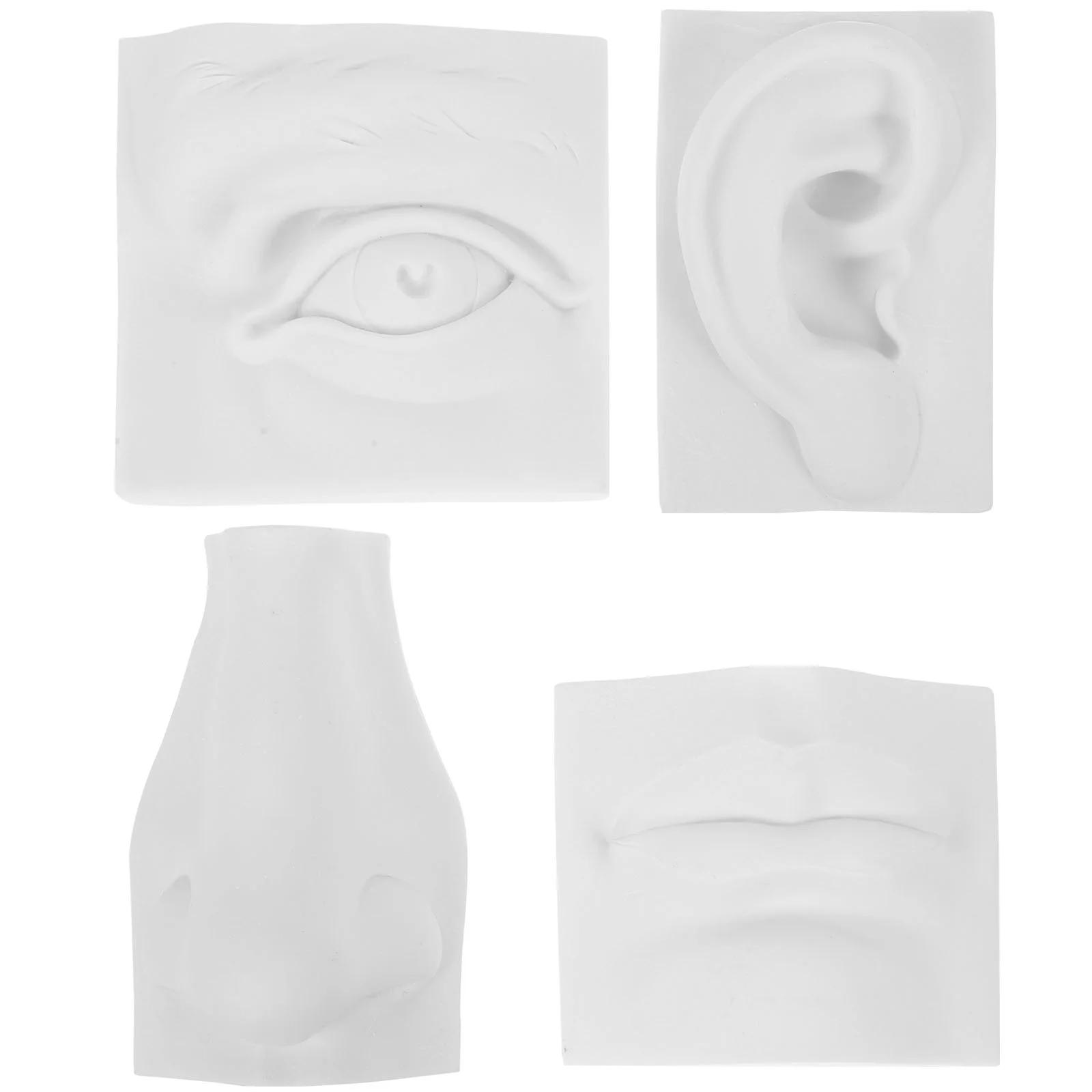 

Plaster Statue of Facial Features Sketch Practice Tool Resin Mold Drawing Model Molds Sculpture Teaching Aid Ornament