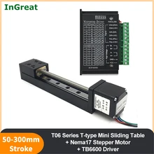 CNC Linear Guide Rail Module &Nema11 Stepper Motor Kit &TB6600 Driver 50-200mm Stroke Sliding Table Motion Rail Stage 3D Printer
CNC Linear Guide Rail Module &Nema11 Stepper Motor Kit &TB6600 Driver 50-200mm Stroke Sliding Table Motion Rail Stage 3D Printer
