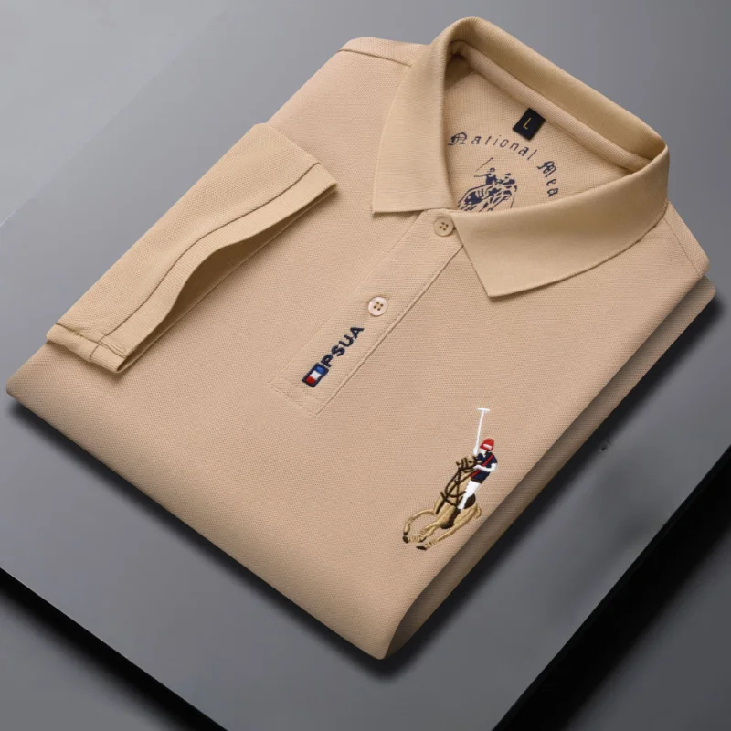6 colors!2023 Mens High-quality Embroidery Short Sleeve T-shirts Lapel Business Casual Mens Polo Shirt M-4XL
6 colors!2023 Mens High-quality Embroidery Short Sleeve T-shirts Lapel Business Casual Mens Polo Shirt M-4XL