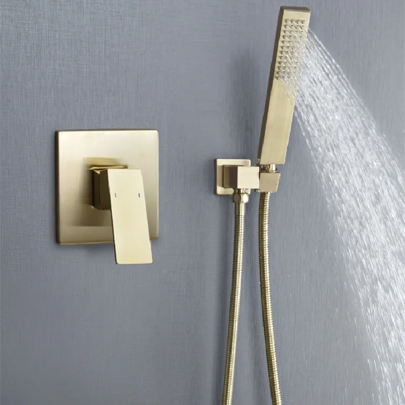 Bathroom Shower Faucet Set Brushed Gold Solid Brass Hot & Cold Mixer With Handheld Fixed Rotatable Fold Wall Mounted Bathtub Tap
Bathroom Shower Faucet Set Brushed Gold Solid Brass Hot & Cold Mixer With Handheld Fixed Rotatable Fold Wall Mounted Bathtub Tap