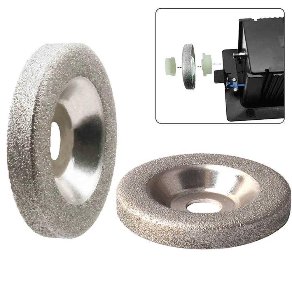 

2pc 50mm Diamond Grinding Wheel 180 Grit Grinder Sharpener Trimming Rotary Tool Disc Carbide Metal Tungsten Steel Milling Cutter