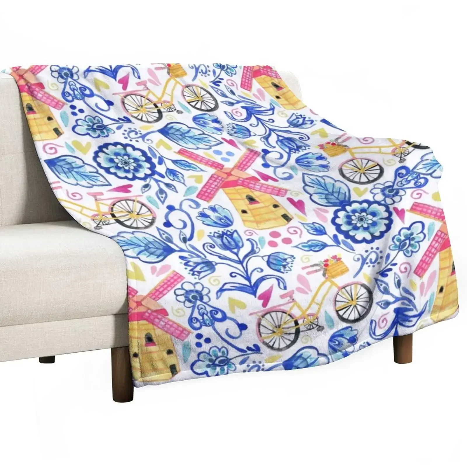 Netherlands Whimsy - Delft, Bicycles & Ornamental Windmills Throw Blanket Sofa Quilt Flannel Blankets
Netherlands Whimsy - Delft, Bicycles & Ornamental Windmills Throw Blanket Sofa Quilt Flannel Blankets