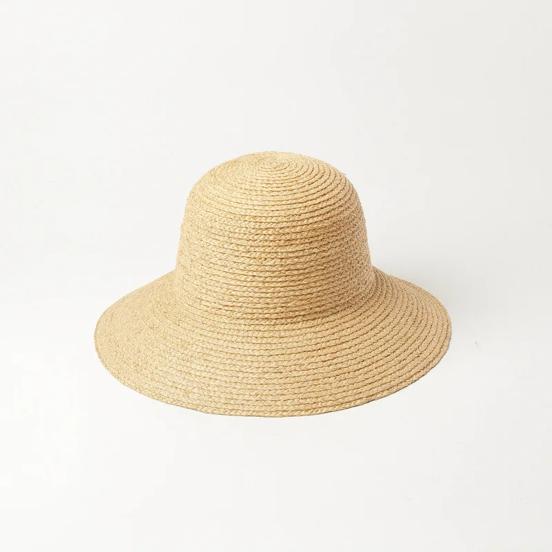 

X328 Adult Raffia Straw Sun Hat Lady Lafite Grass Cap Wide Brim Straw Hat Outdoor Tourism Beach Cap Protection Basin Hat
