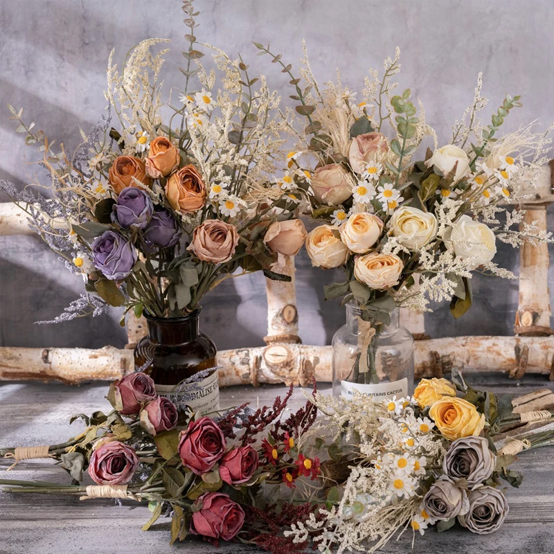 Burnt Edge Dry Burned Simulated Rose Bouquet Retro Color Flower Bouquet Halloween Simulation Bouquet Home Coffee Shop Decor 
Burnt Edge Dry Burned Simulated Rose Bouquet Retro Color Flower Bouquet Halloween Simulation Bouquet Home Coffee Shop Decor