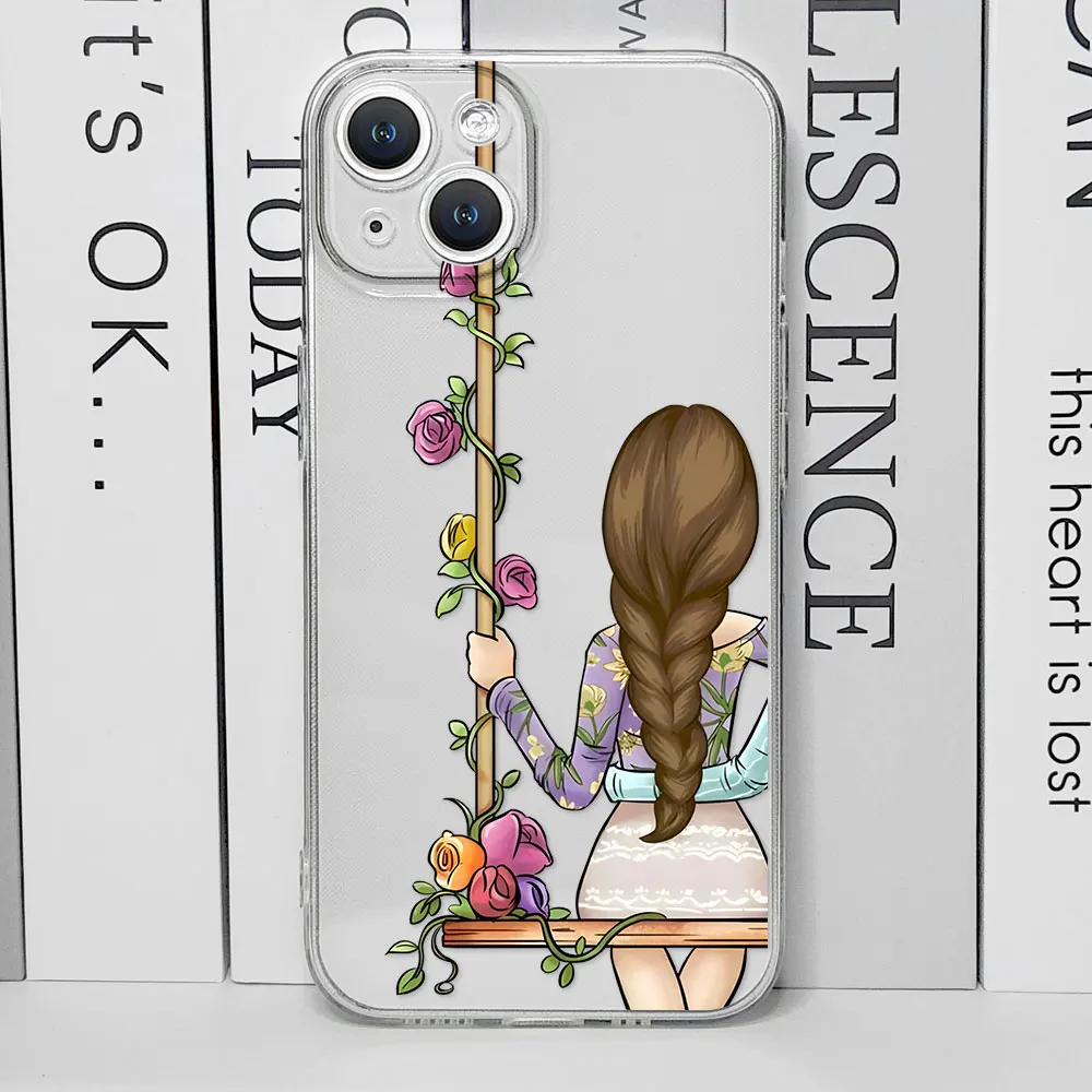 Girls Bff Best Friends Forever Transparent Phone Case for IPhone 7 8 Plus X XSMAX 11 12 13 Mini 14 16 15 Pro Max Soft Cover Skin Girls Bff Best Friends Forever Transparent Phone Case for IPhone 7 8 Plus X XSMAX 11 12 13 Mini 14 16 15 Pro Max Soft Cover Skin