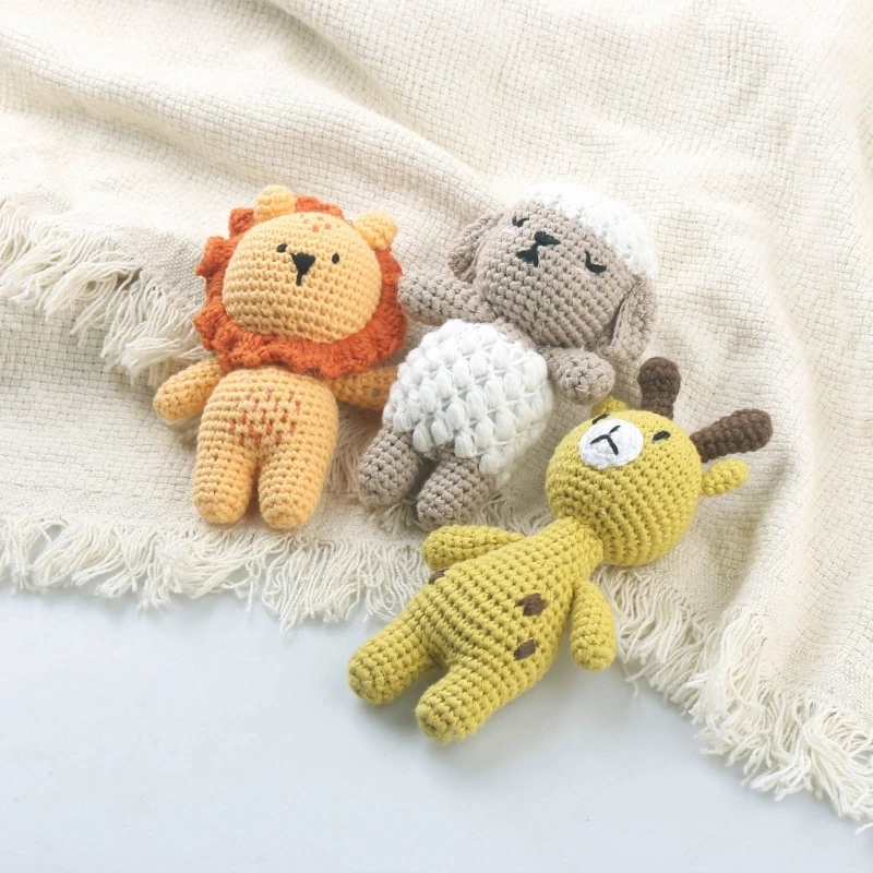 

Babies Knit Multiple Type Animal Plush Toy Plush Toy Girls Stuffed Appease Sleeping Toy for Babies