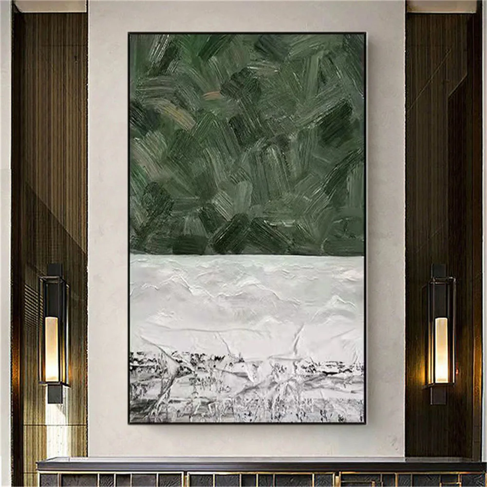 Handmade Abstract Landscape Mural Thick Knife Green Scratch Paint Wall Art Picture Modern Simple Oil Paintings Decor Living Room
Handmade Abstract Landscape Mural Thick Knife Green Scratch Paint Wall Art Picture Modern Simple Oil Paintings Decor Living Room