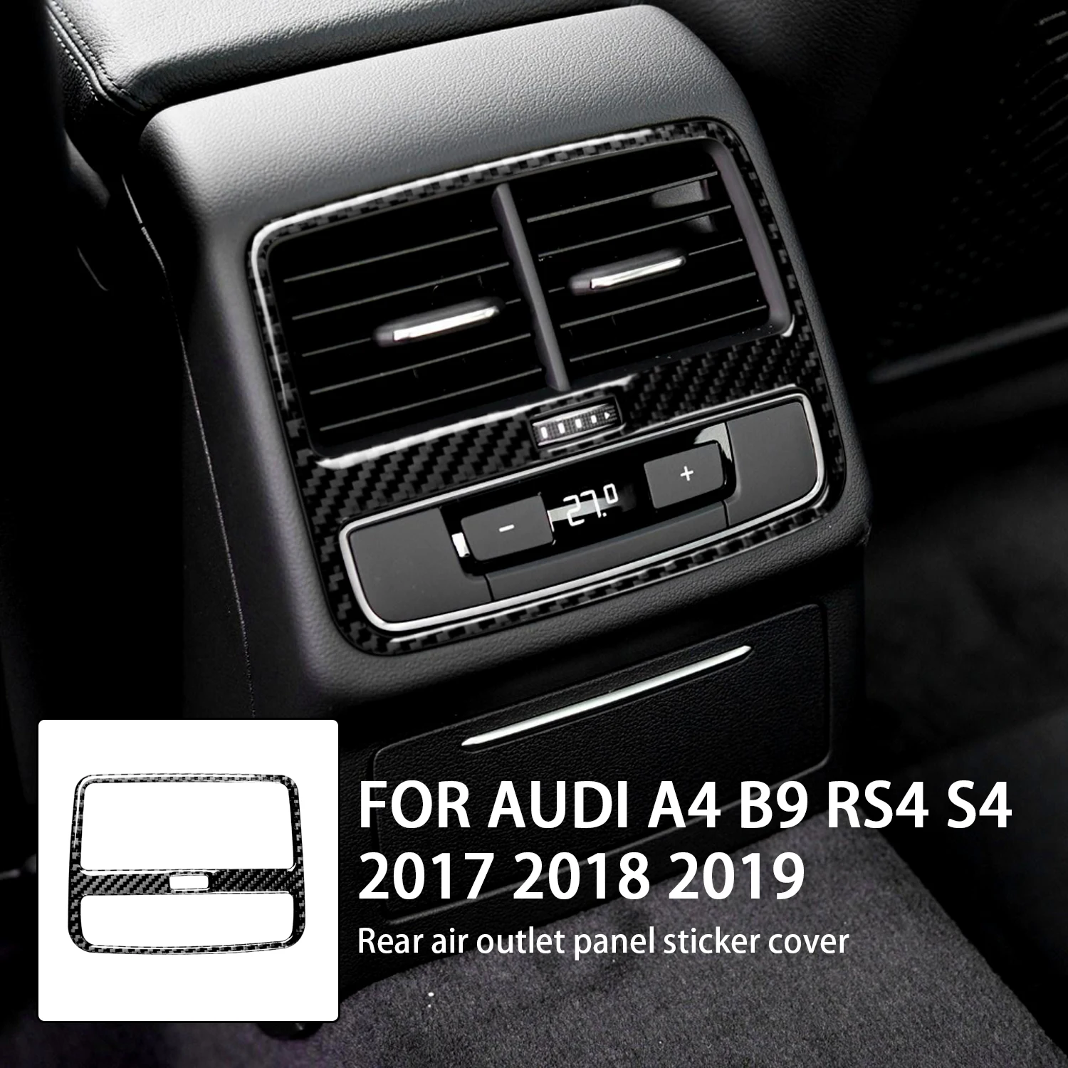 Auto Interior Carbon Fiber Car Rear Air Outlet Panel Sticker Cover Decorative Trim Decal For Audi A4 B9 RS4 S4 2017 2018 2019
Auto Interior Carbon Fiber Car Rear Air Outlet Panel Sticker Cover Decorative Trim Decal For Audi A4 B9 RS4 S4 2017 2018 2019