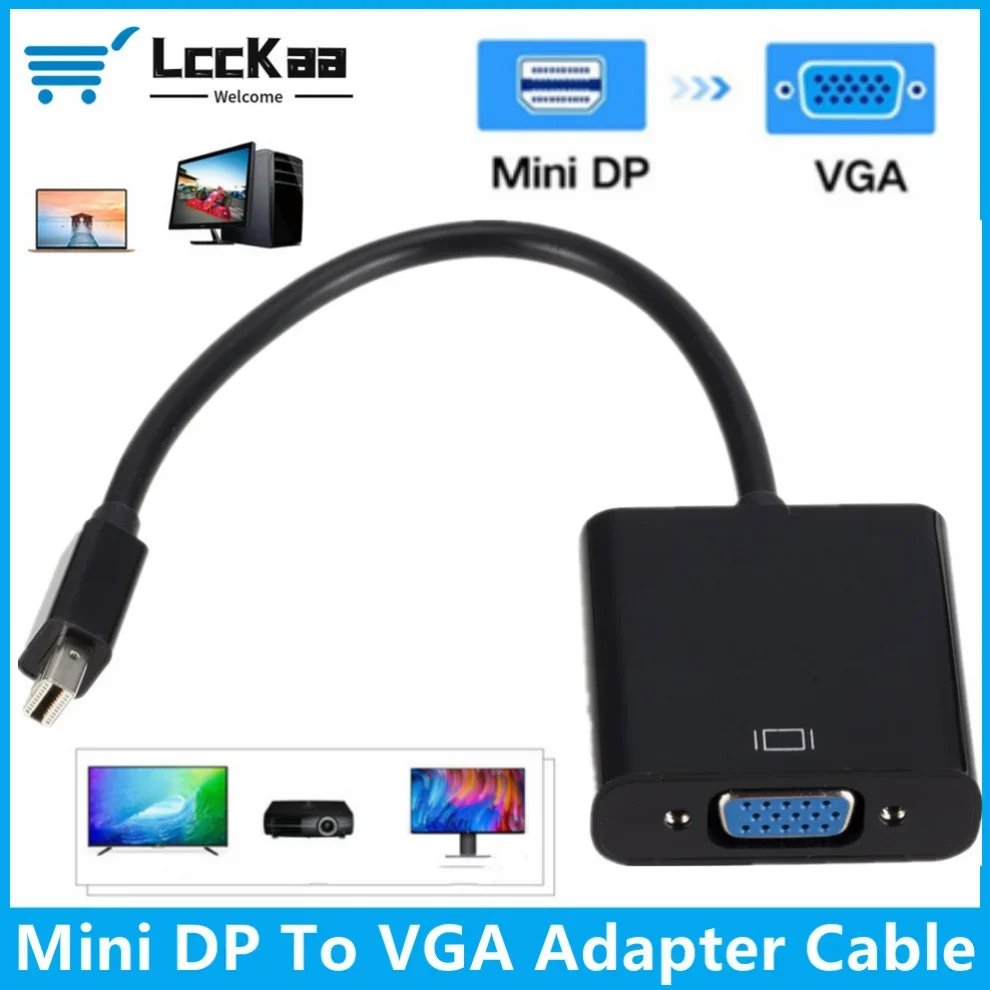 1080P Mini Thunderbolt Mini DisplayPort Display Port Mini DP To VGA Cable Adapter for HDTV Monitor MacBook Air Pro iMac Mac
1080P Mini Thunderbolt Mini DisplayPort Display Port Mini DP To VGA Cable Adapter for HDTV Monitor MacBook Air Pro iMac Mac