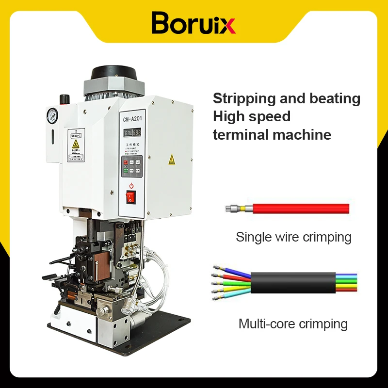 Boruix 2T 0-10 мм, 0,8 кВт, стандартная высокоскоростная машина для зачистки клемм, Многожильная машина для зачистки и обжима проводов
Boruix 2T 0-10 мм, 0,8 кВт, стандартная высокоскоростная машина для зачистки клемм, Многожильная машина для зачистки и обжима проводов