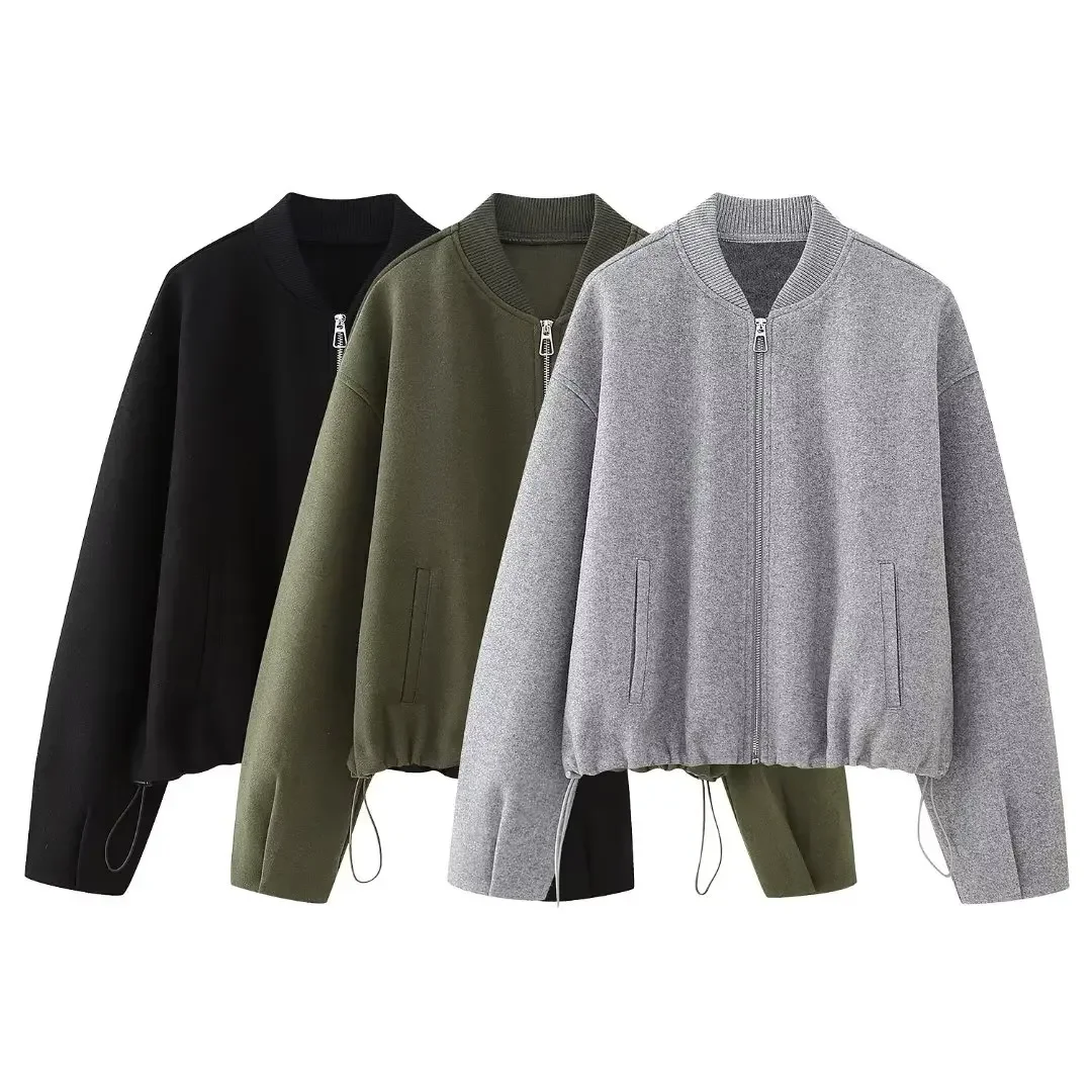 Women's 2023 Fashion Autumn Tricolor Warm Buckle Decorated With Soft Bomber Jacket Retro Long-sleeved Women's Coat Jacket.
Women's 2023 Fashion Autumn Tricolor Warm Buckle Decorated With Soft Bomber Jacket Retro Long-sleeved Women's Coat Jacket.