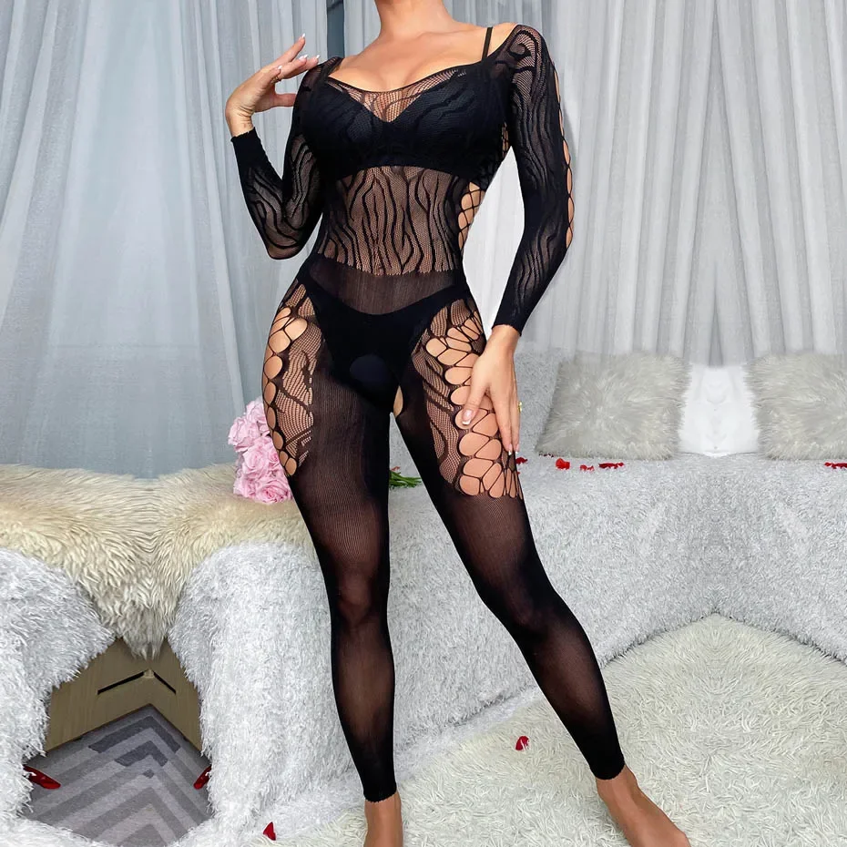 

Sexy Lingerie Women Body Underwear Open Crotch Bodysuit Fishnet Teddy Nightgown Bodystockings Erotic Lingerie Porno Costumes